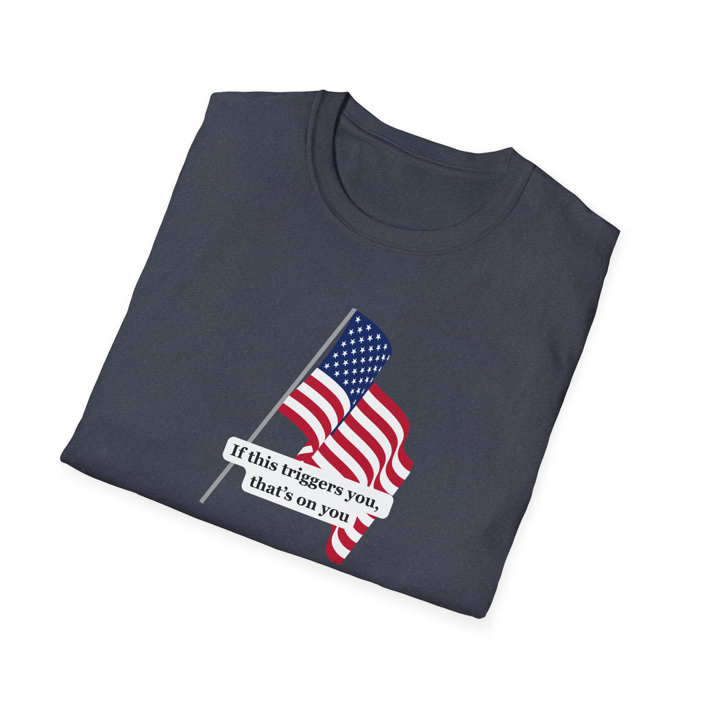 Relaxed Mens Soft Tee - Trigger by the flag