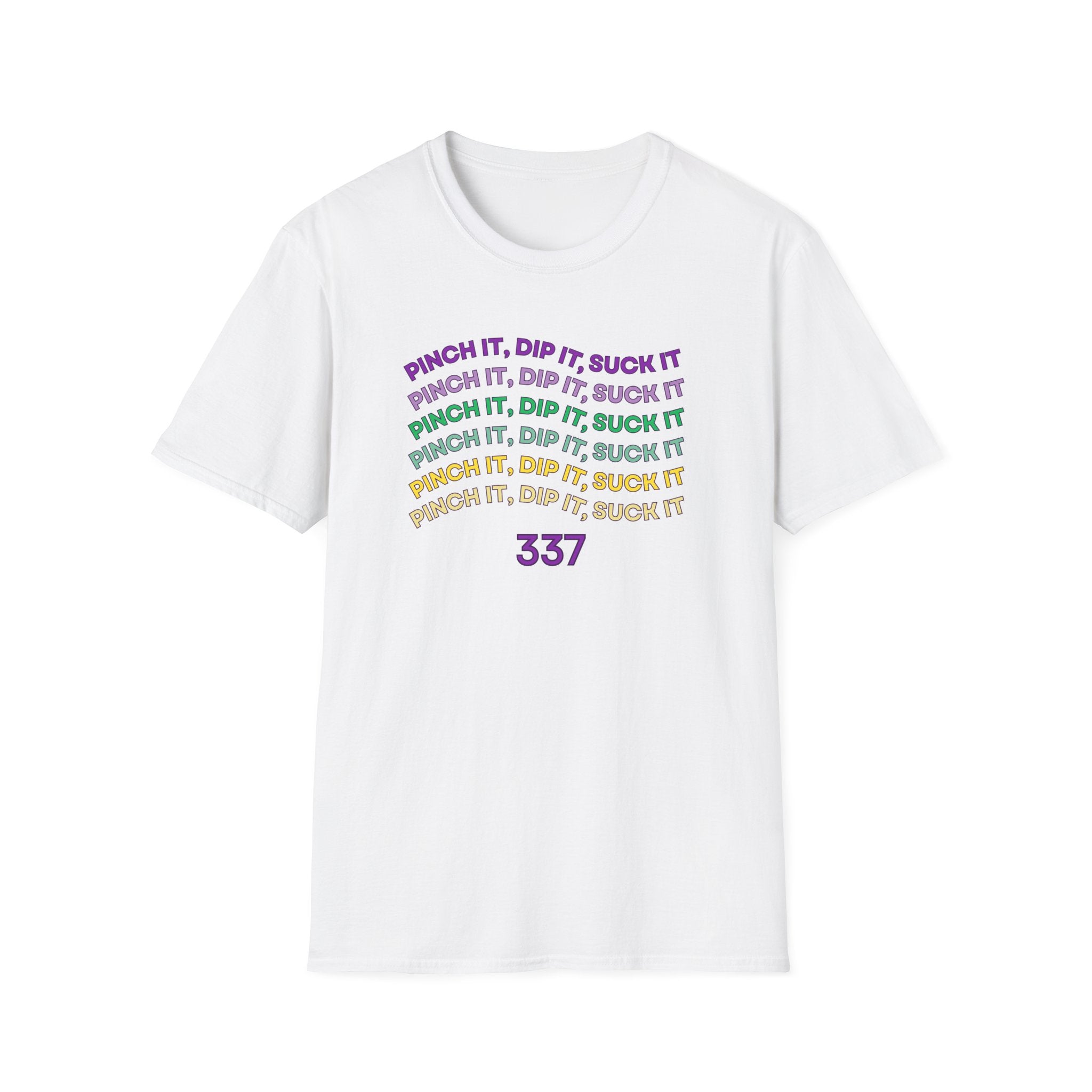 Flexible Soft Tee - (Men & Women) "337" " Mardi Gras"