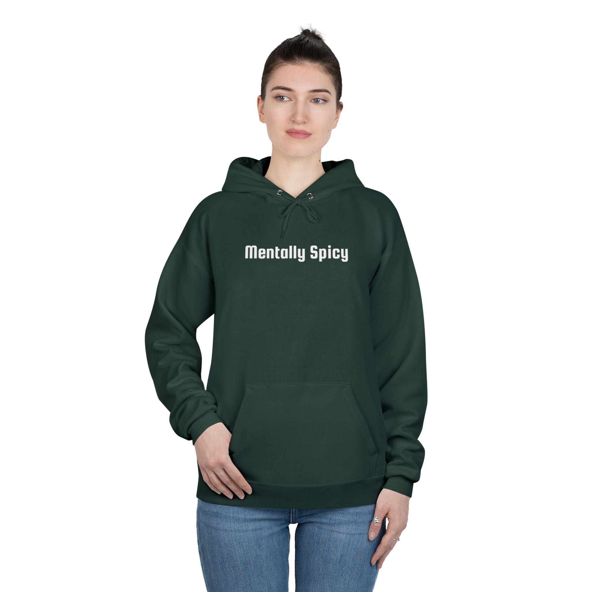 Men and Women - Relaxed - Pullover Hoodie Sweatshirt - Mentally Spicy Dark Colors