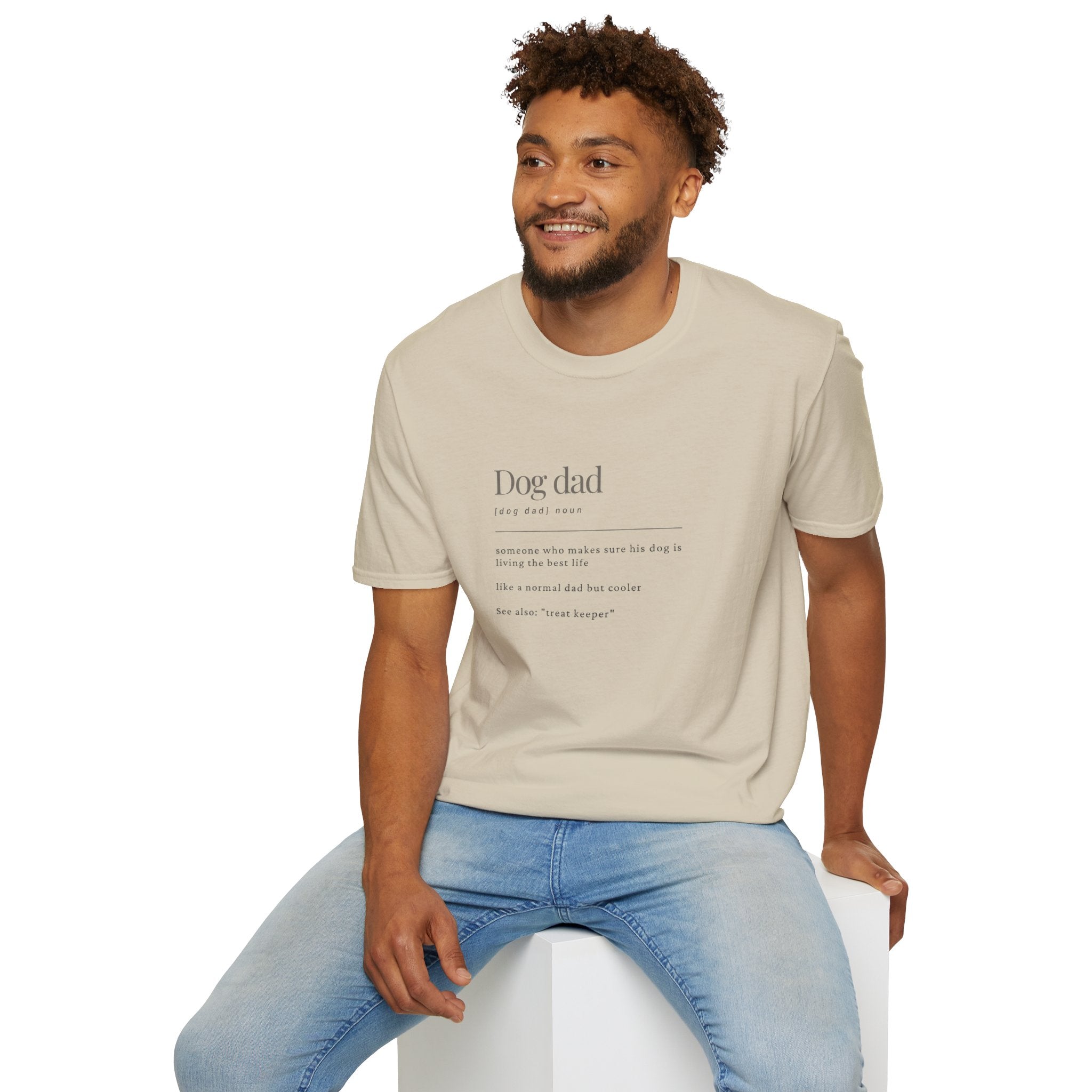 Soft Mens Tee- Dog Dad (Regular  relaxed Fit)