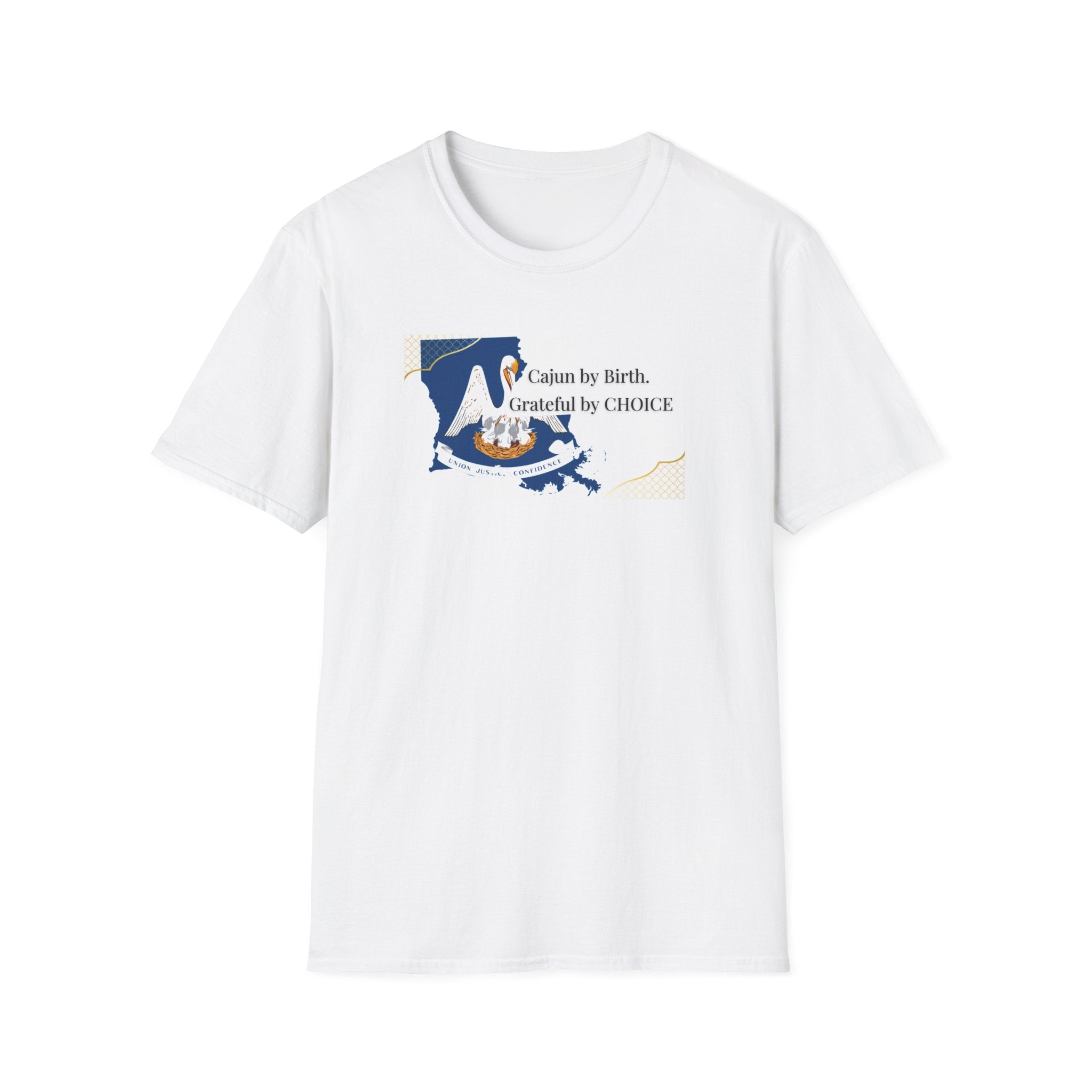 Soft Relaxed Tee Men and Women - Cajun By Birth Grateful by Choice