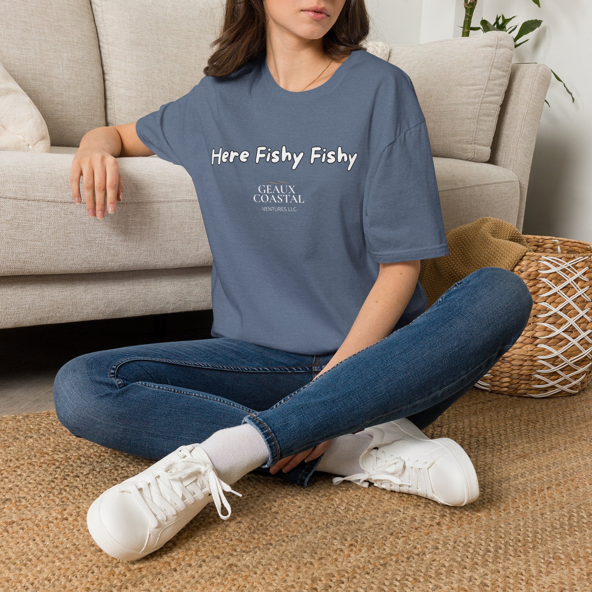 Men and Women ( Soft ) t Shirt - Here Fishy Fishy with Funny BACK - Regular Fit