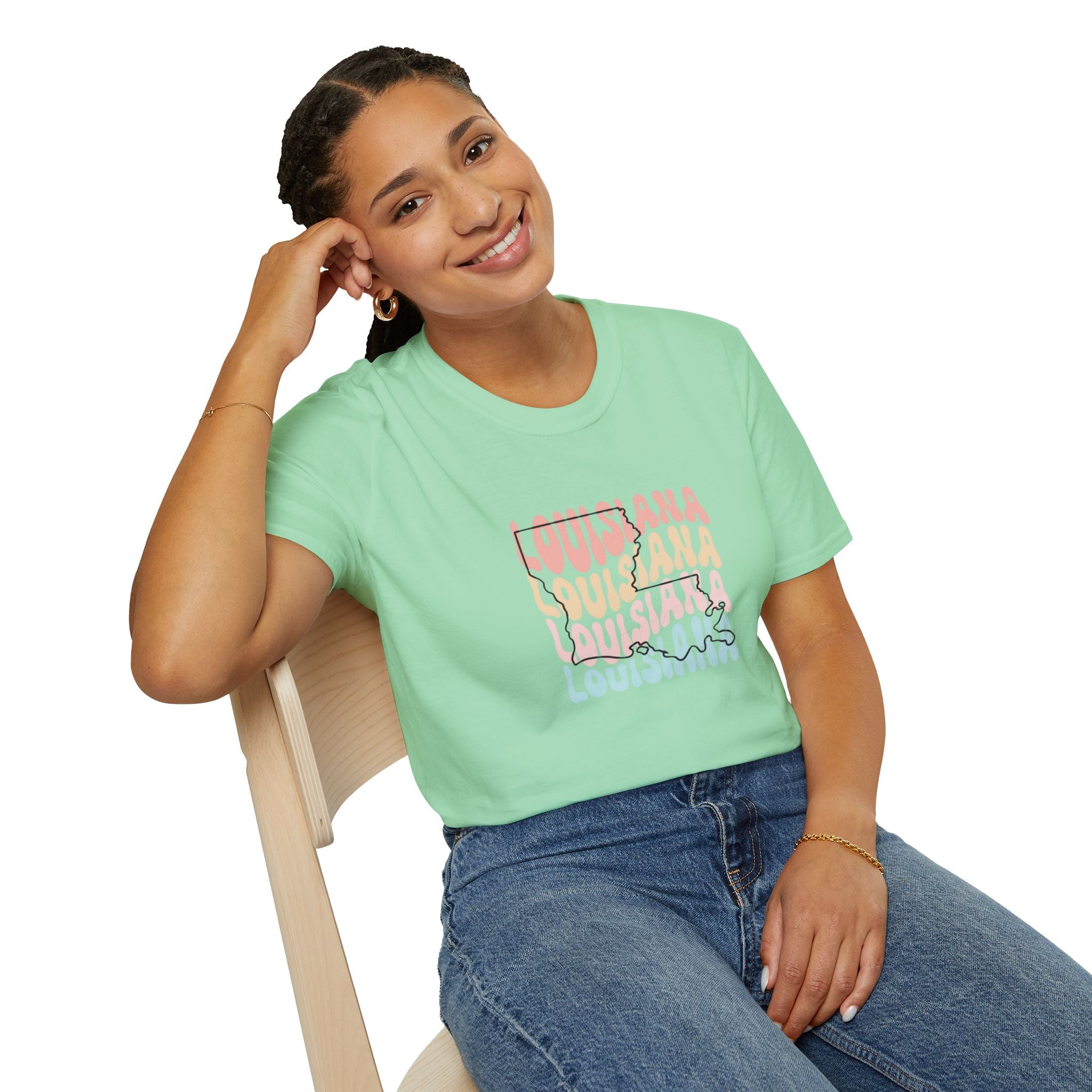 Womens Soft Relaxed Tee - Louisiana