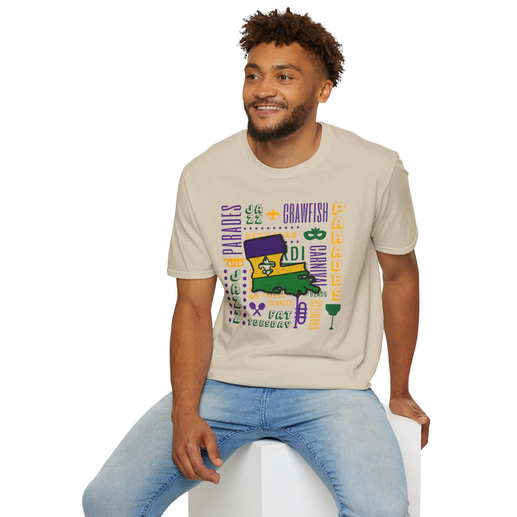 Relaxed Soft T Shirt - Men and Women - louisiana