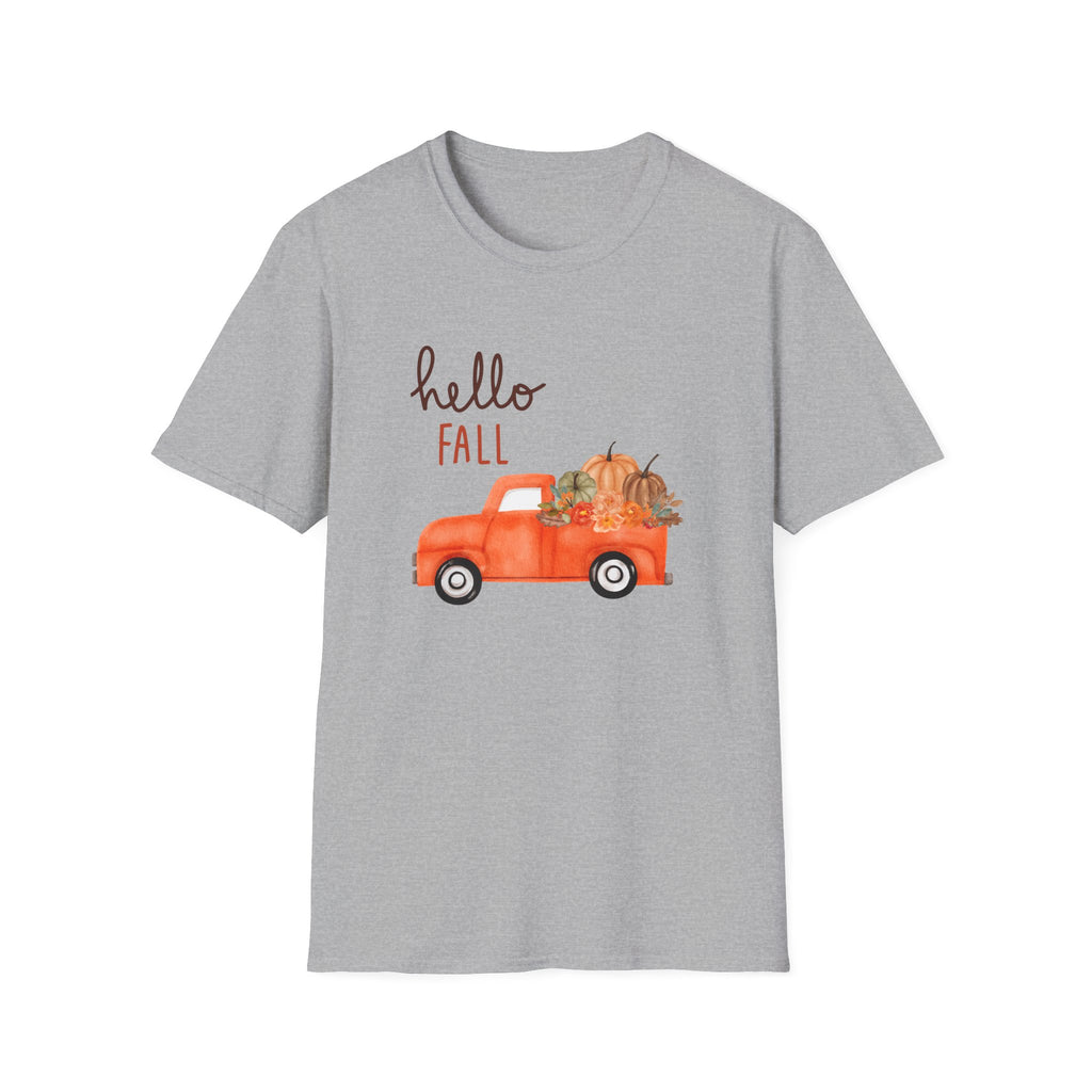 Woman Soft Relaxed Tee -  Hello Fall - Cute - Truck