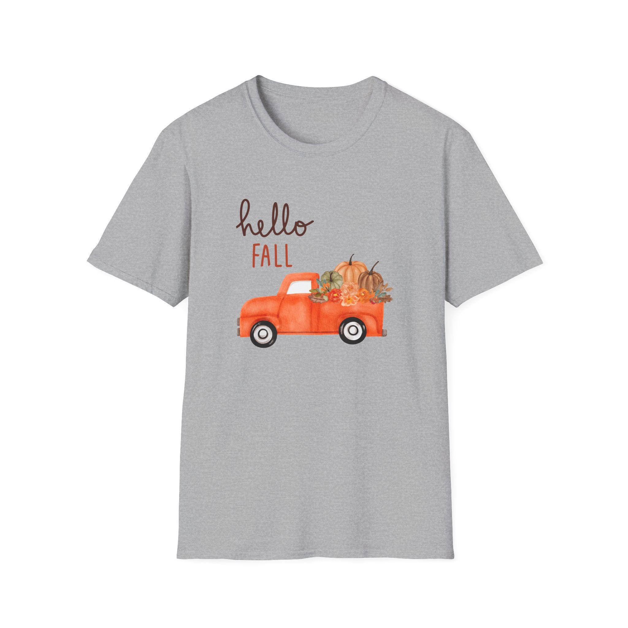 Woman Soft Relaxed Tee -  Hello Fall - Cute - Truck