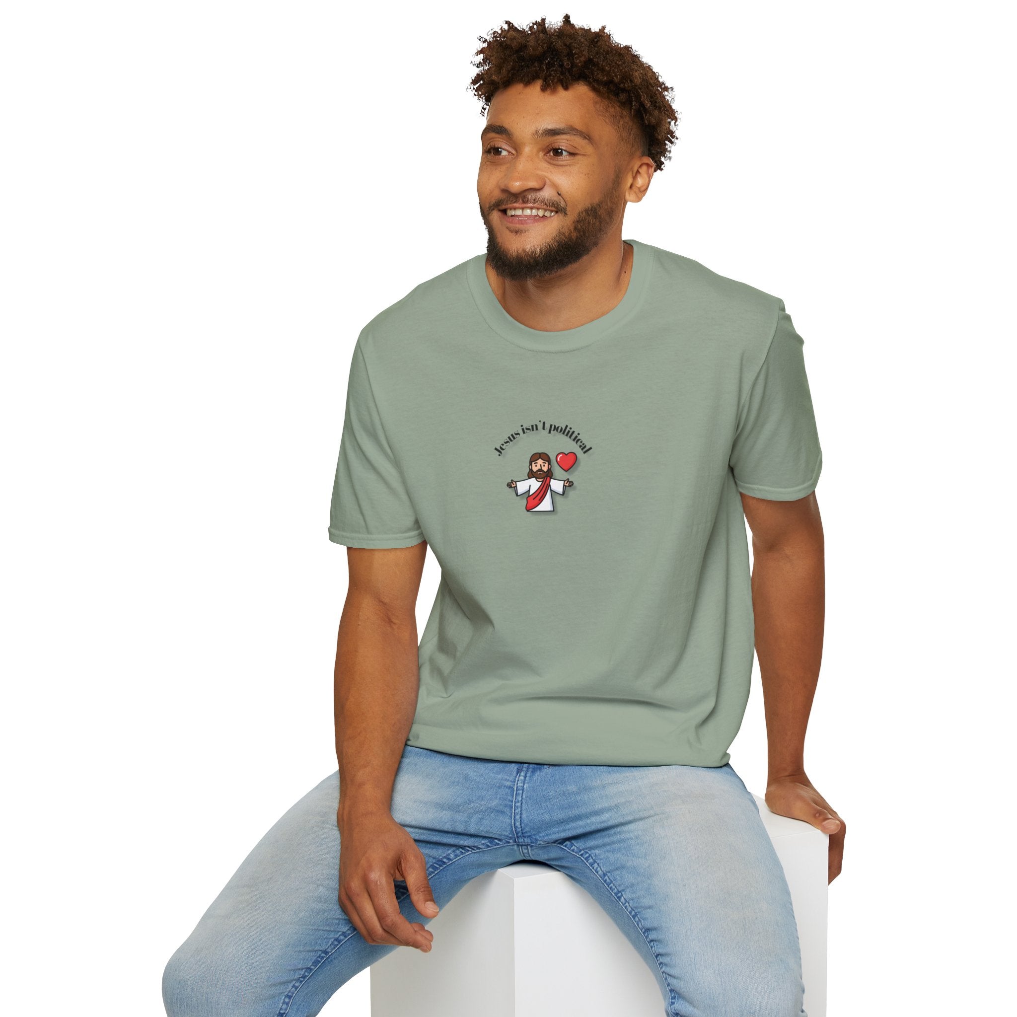 Relaxed Men & Women Soft Tee - Jesus isn't political