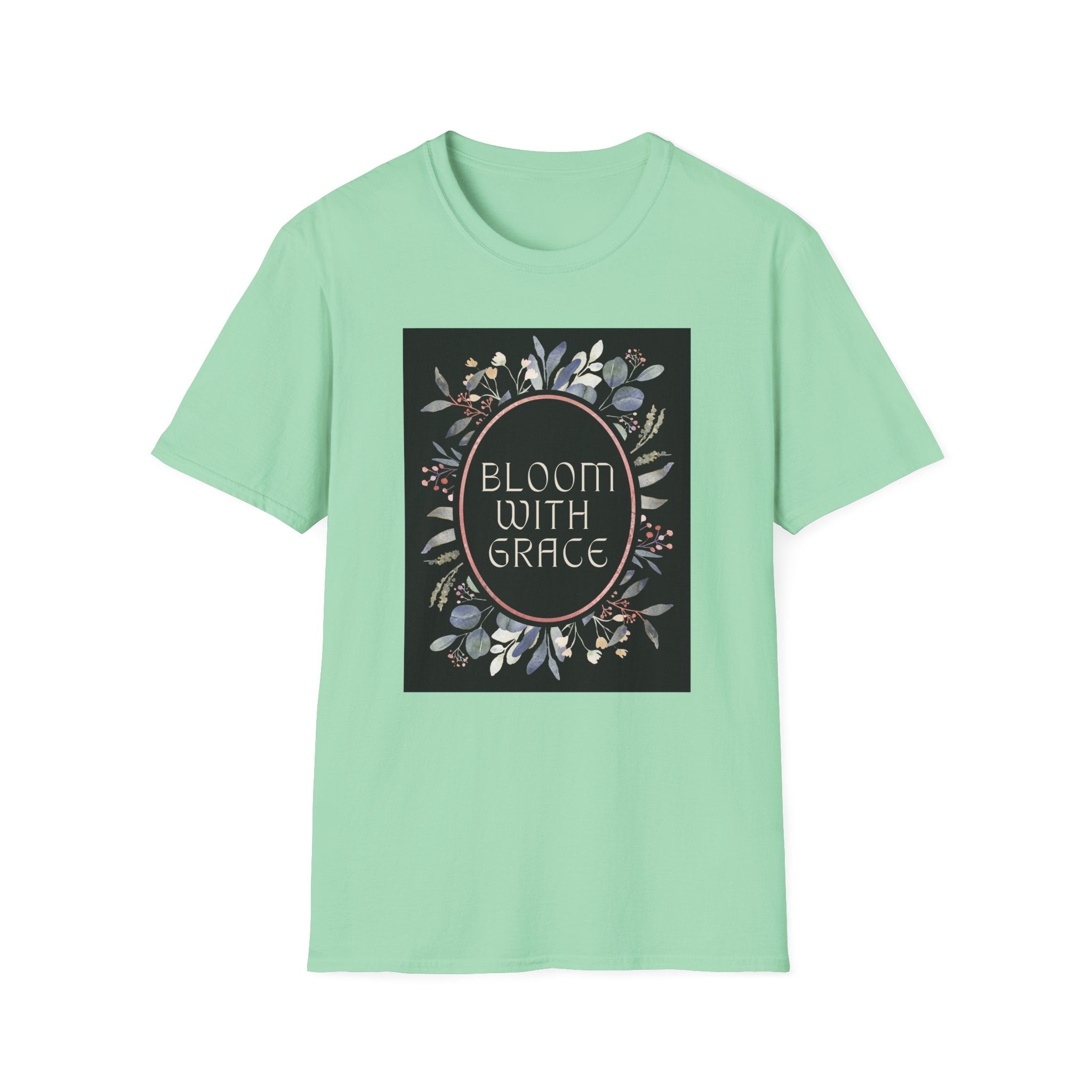 Women's Relaxed Tee - Bloom with Grace Back flowers