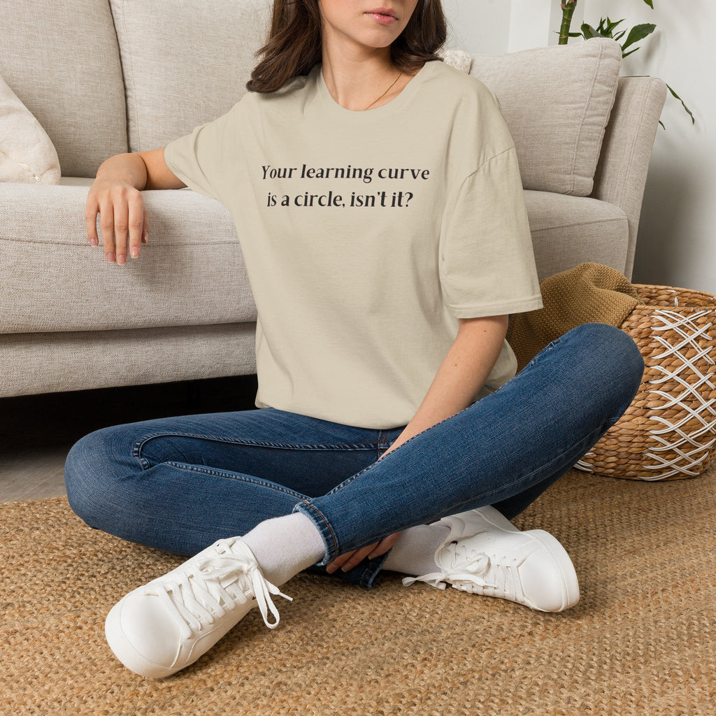 Men and Women  Softstyle T-Shirt  Relaxed - Your Learning curve is a circle
