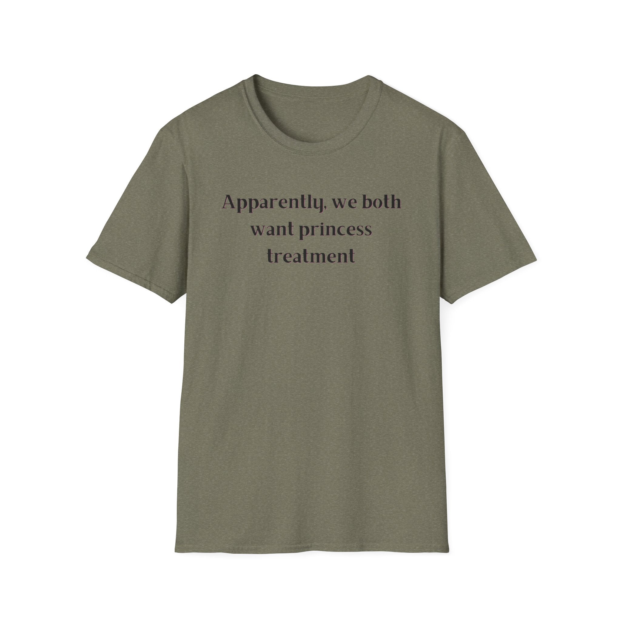 Men and Women Soft Relaxed T Shirt - Apparently We both Want Princess Treatment