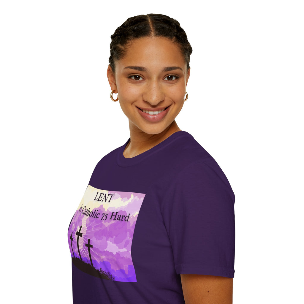 Relaxed Soft Tee Men & Women - Colorful Lent is Catholic 75 Hard