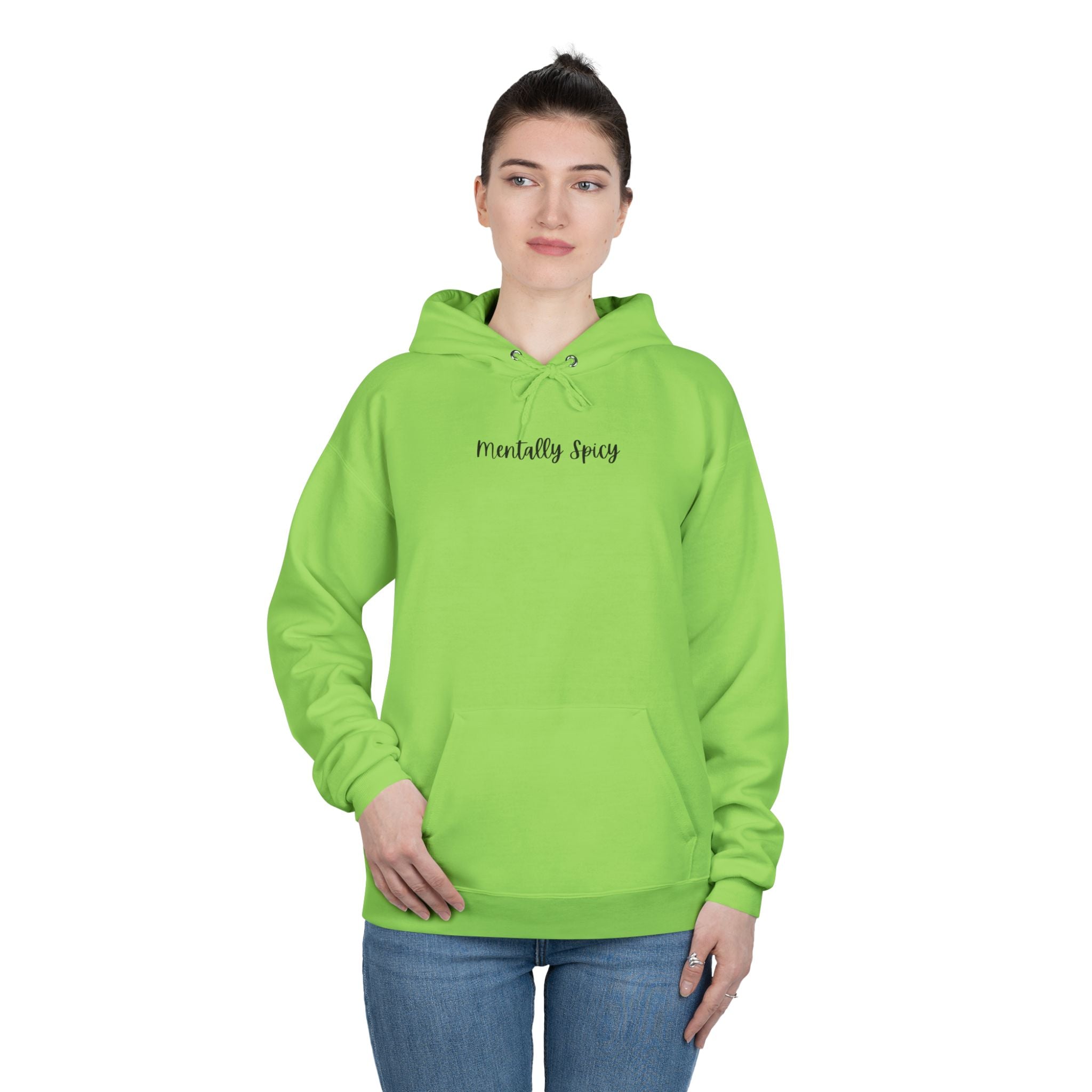 Ladies Pullover Hoodie Sweatshirt - Mentally Spicy  - light colors (relaxed fit)