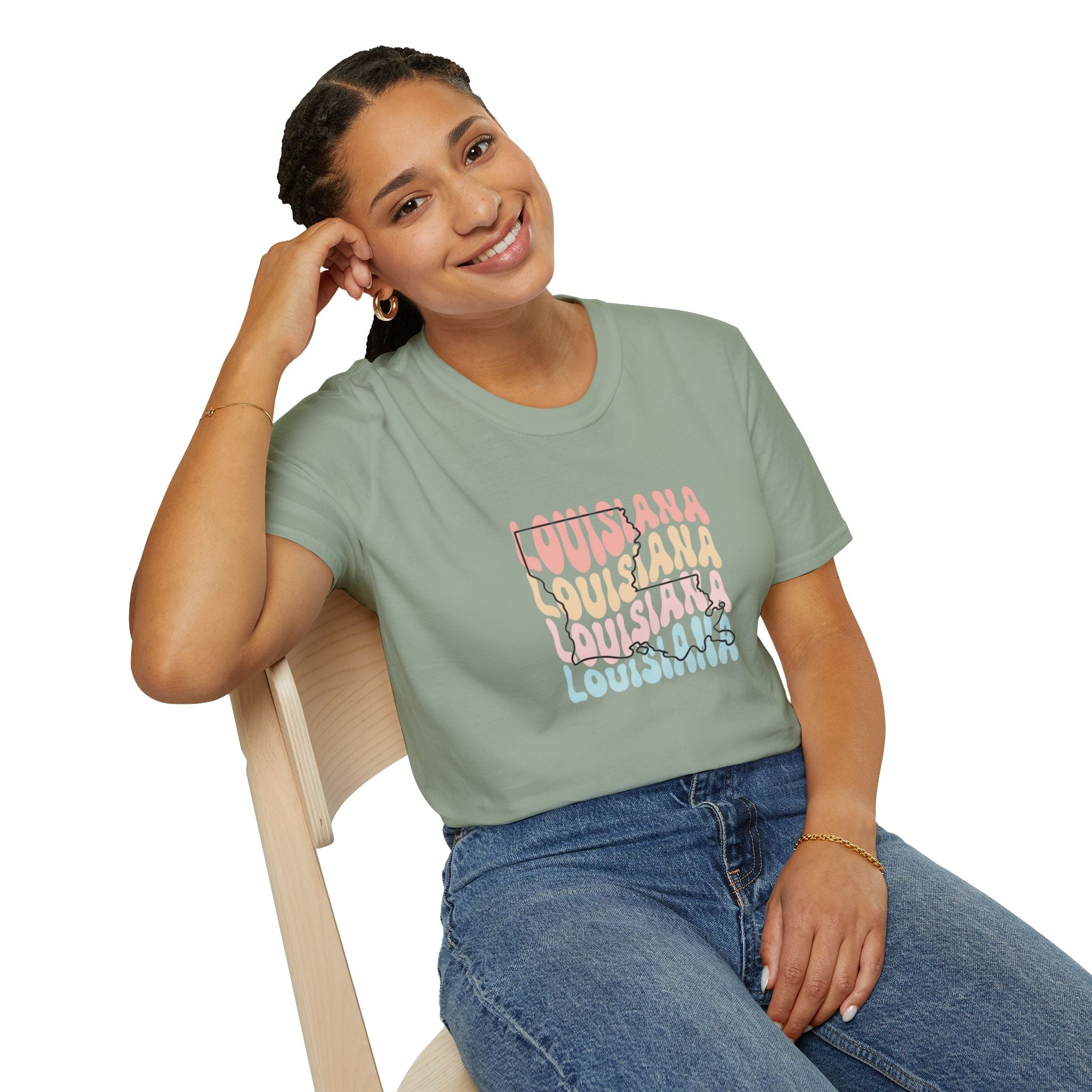Womens Soft Relaxed Tee - Louisiana