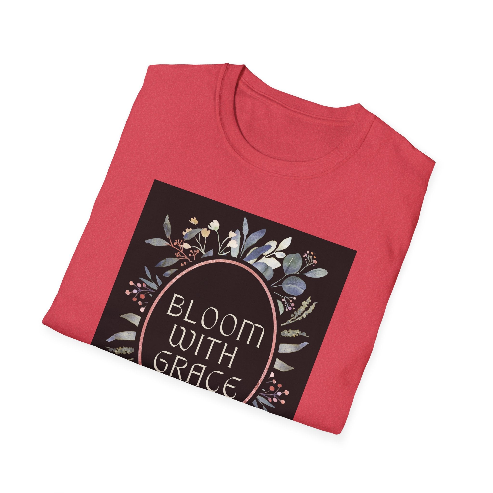 Women's Relaxed Tee - Bloom with Grace Back flowers
