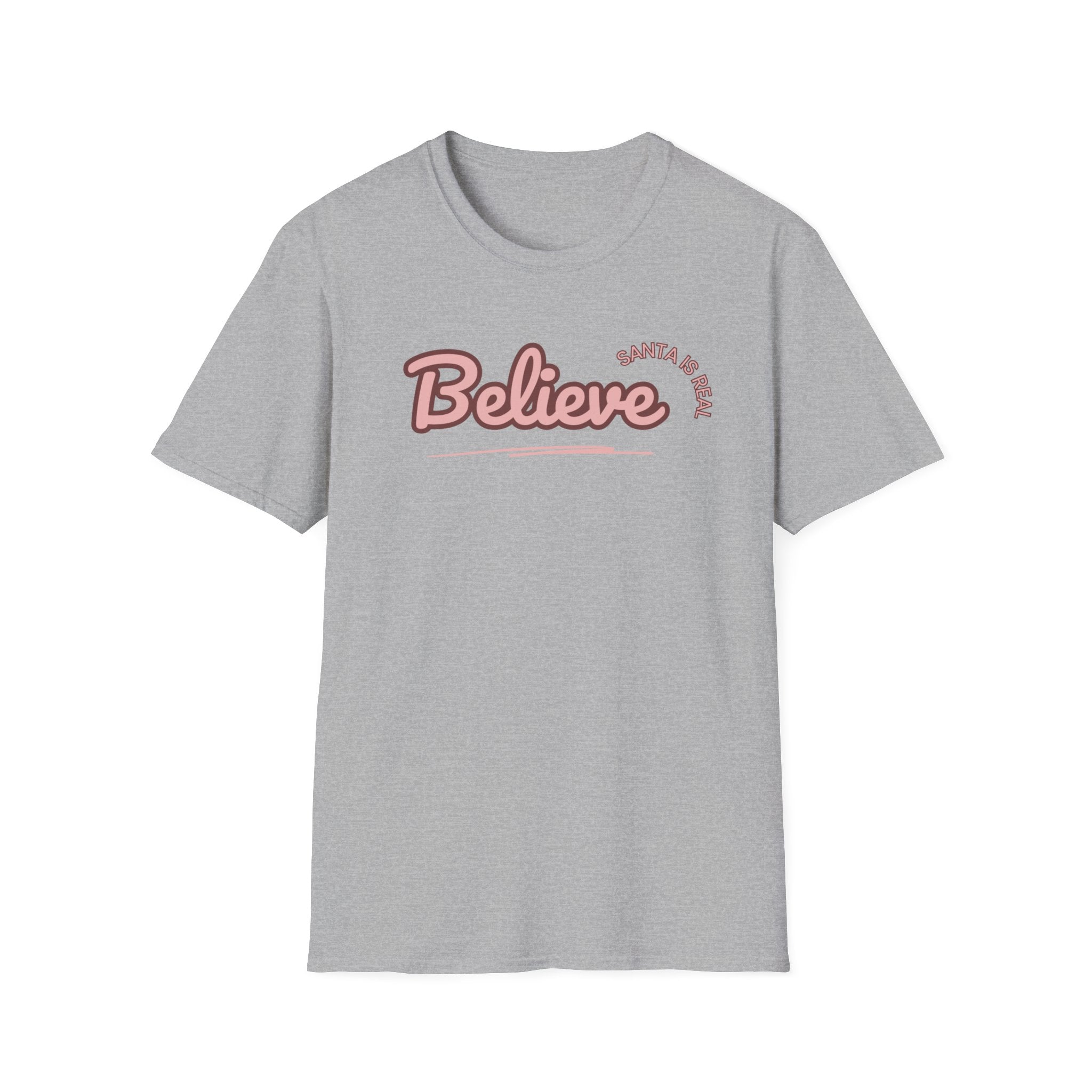 Ladies  Soft Tee - Relaxed Fit "Christmas "  "Believe"   "Santa"