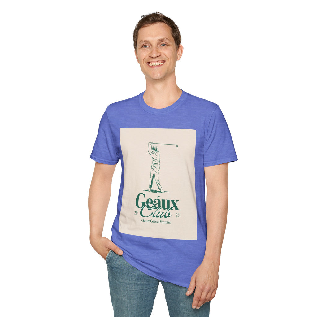 Soft Tee - Men & Women "Geaux" "Golf" Beige