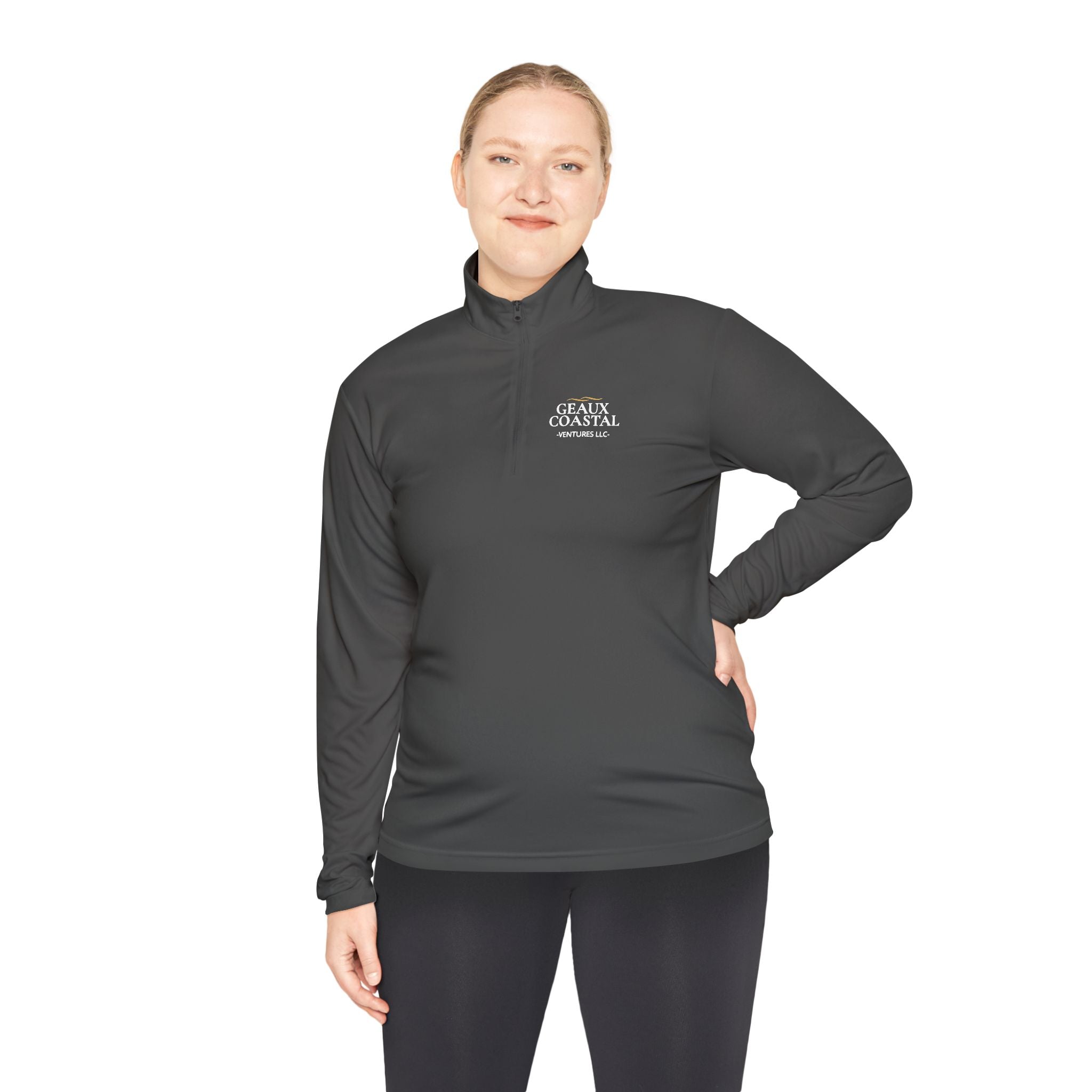 Fishing Quarter-Zip Pullover (Men & Women) -"Geaux Coastal" - Lightweight