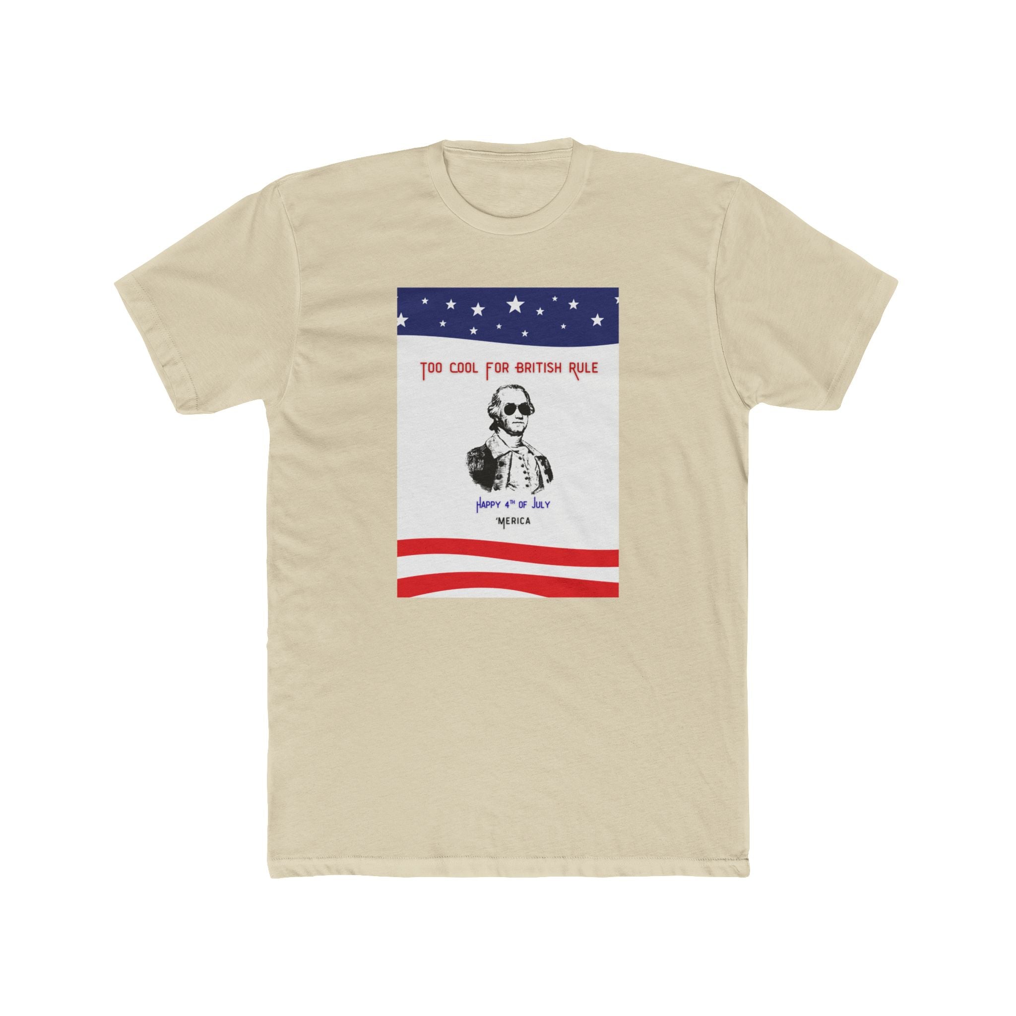 Mens Relaxed Tee - Too Cool for British Rule - 'Merica