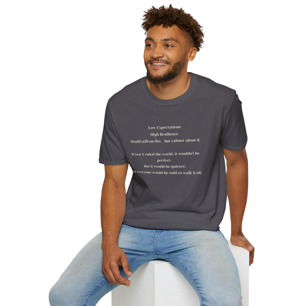 Men's soft tee - Low Expectations  Gen x