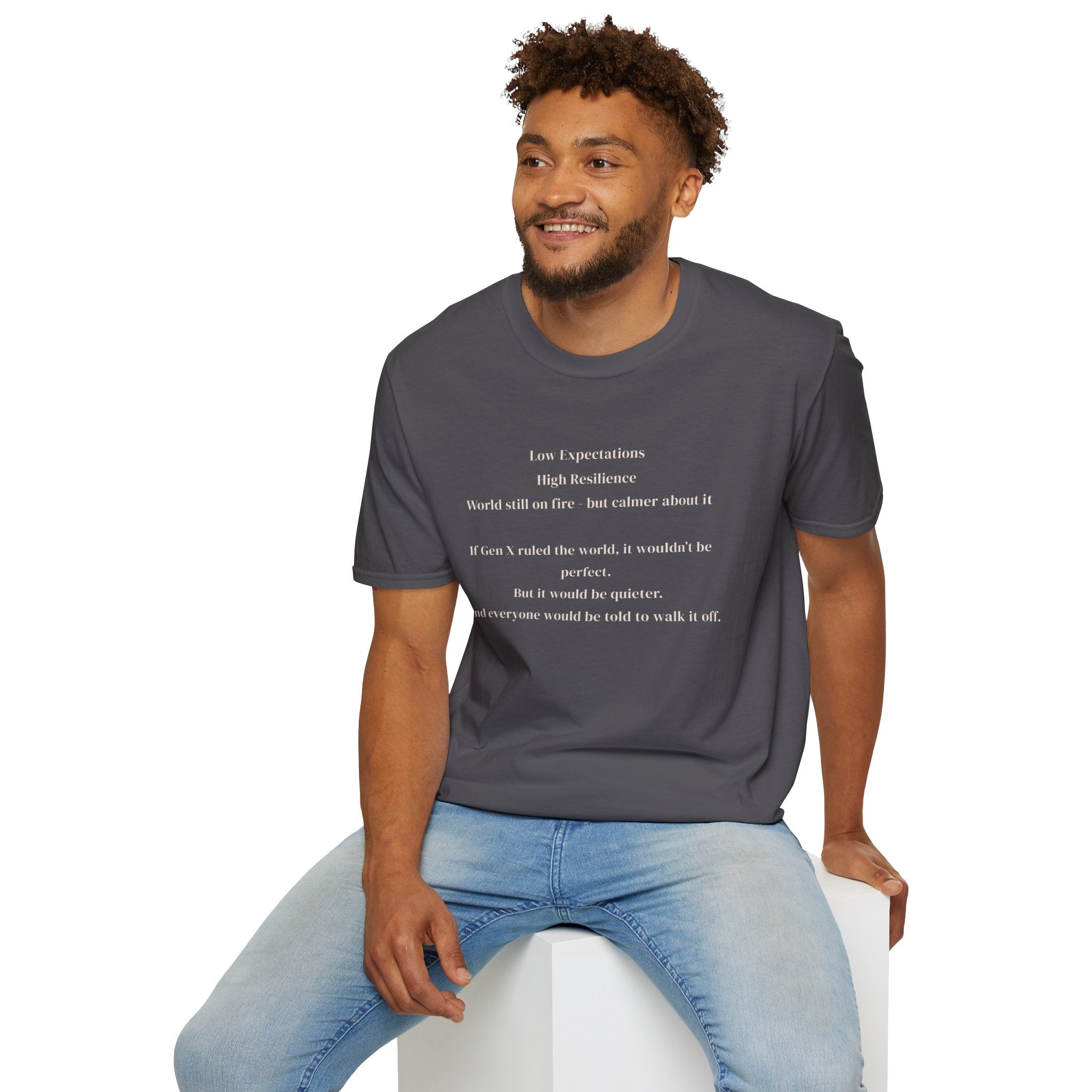 Men's soft tee - Low Expectations  Gen x
