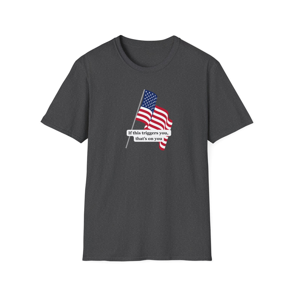 Relaxed Mens Soft Tee - Trigger by the flag