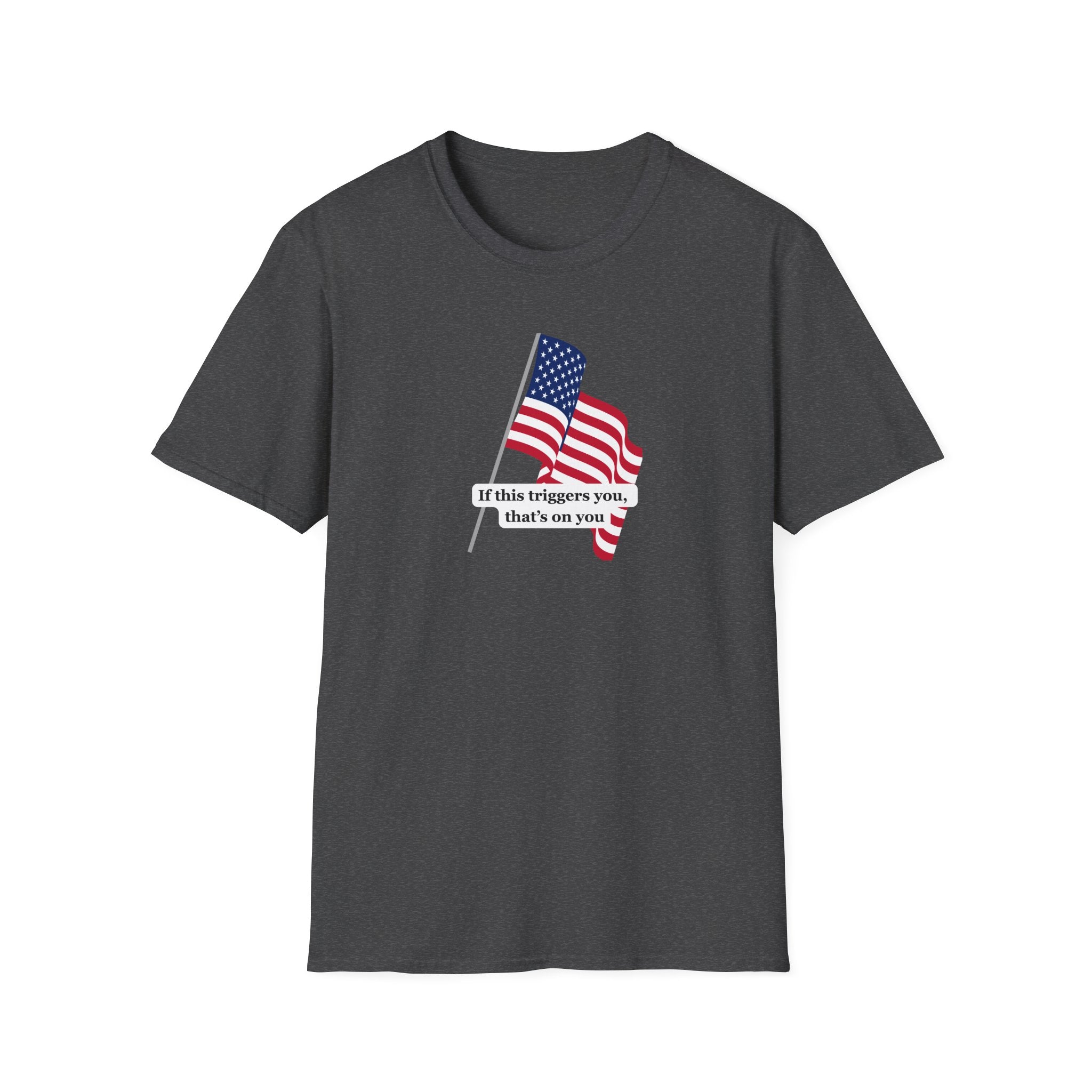 Relaxed Mens Soft Tee - Trigger by the flag