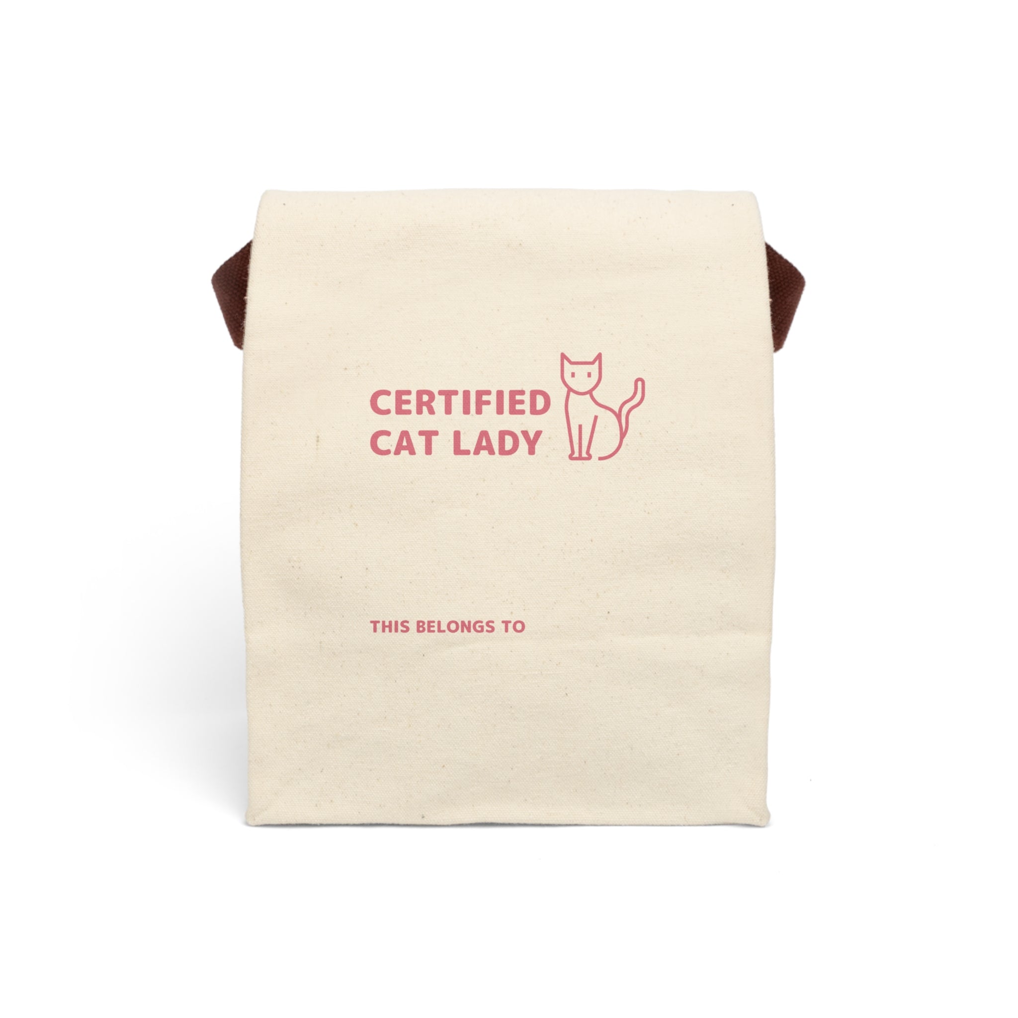 Canvas Lunch Bag With Strap - Cat Lady