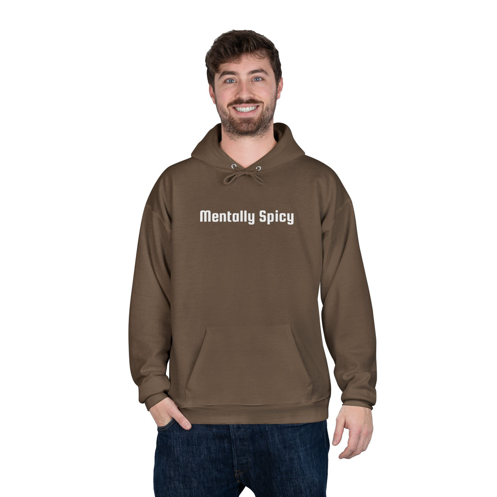 Men and Women - Relaxed - Pullover Hoodie Sweatshirt - Mentally Spicy Dark Colors