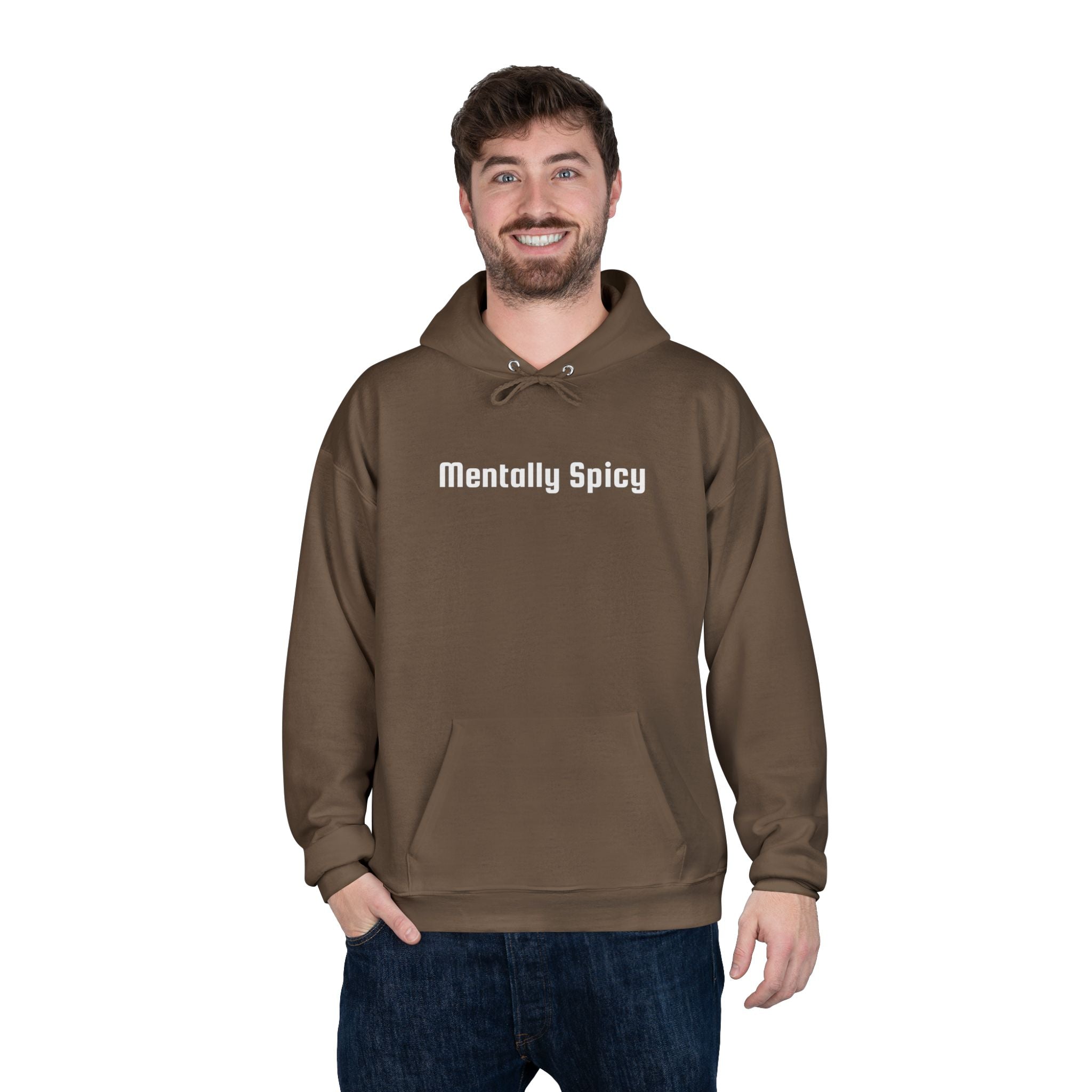 Men and Women - Relaxed - Pullover Hoodie Sweatshirt - Mentally Spicy Dark Colors