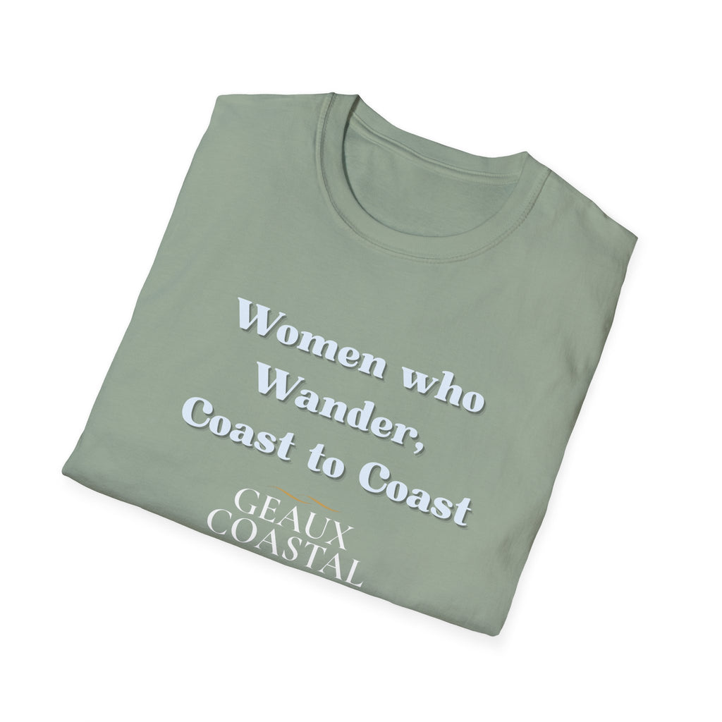 Women Soft Relaxed Tee - Women who wander coast to coast