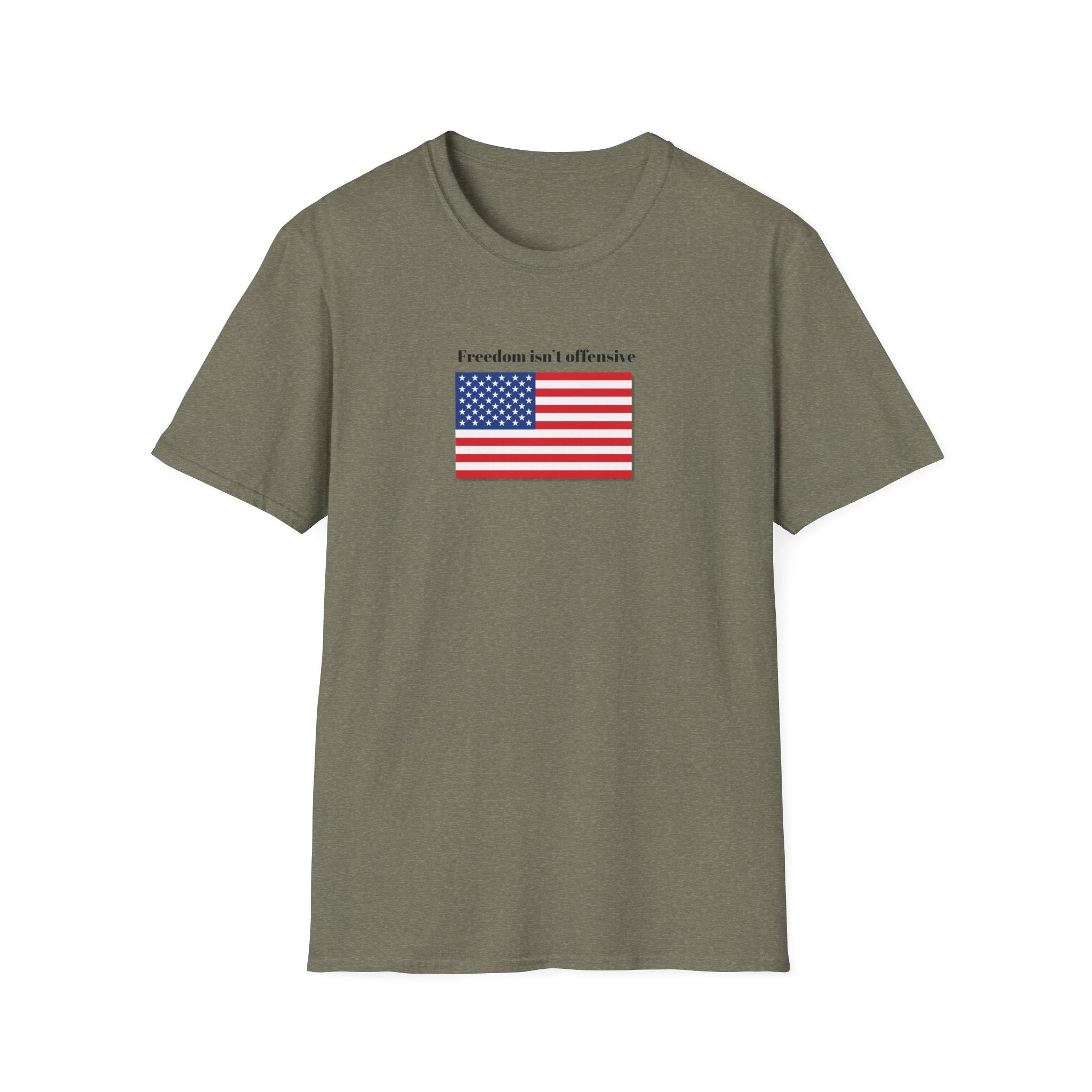 Relaxed Mens Soft Tee - Freedom isn't offensive