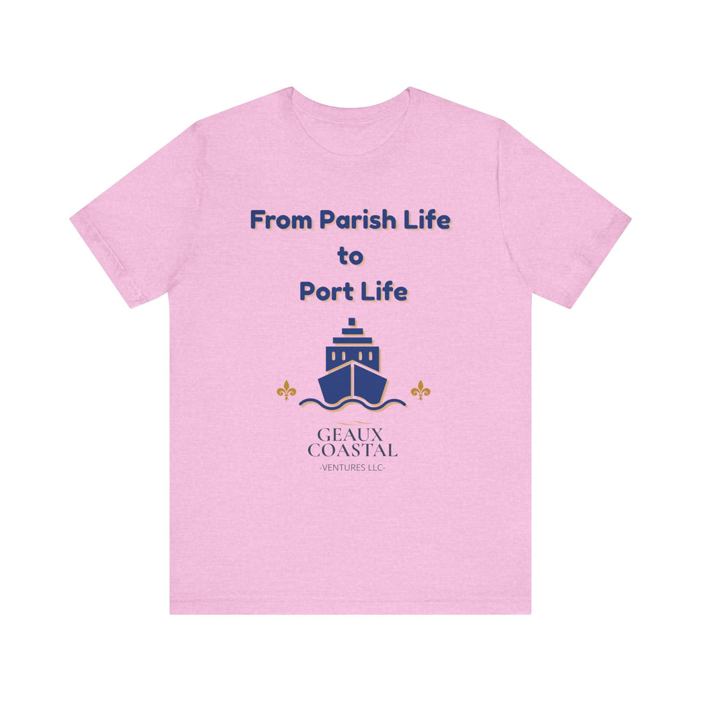 Men or Women Relaxed T Shirt - Parish and Port Cruise T Shirt