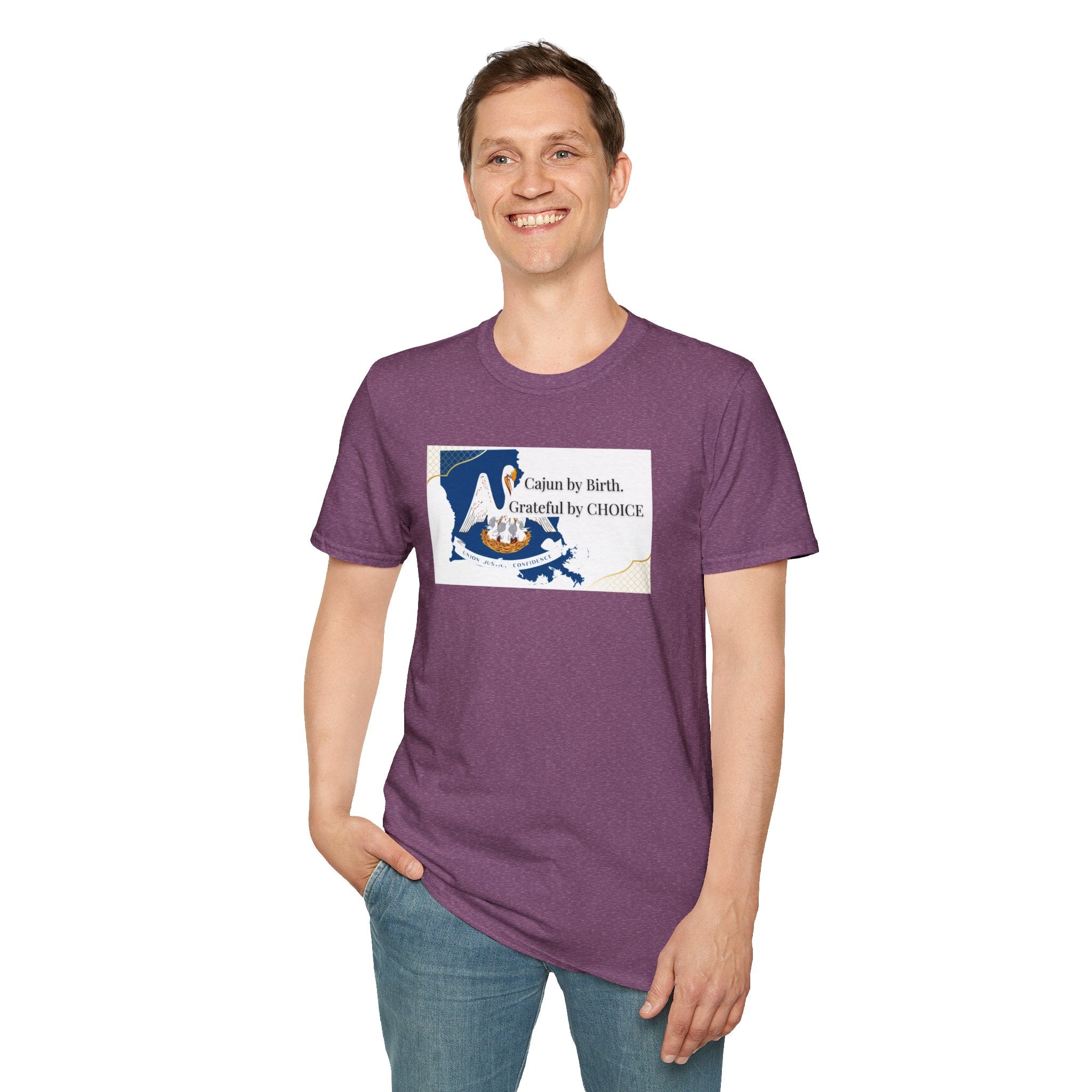 Soft Relaxed Tee Men and Women - Cajun By Birth Grateful by Choice