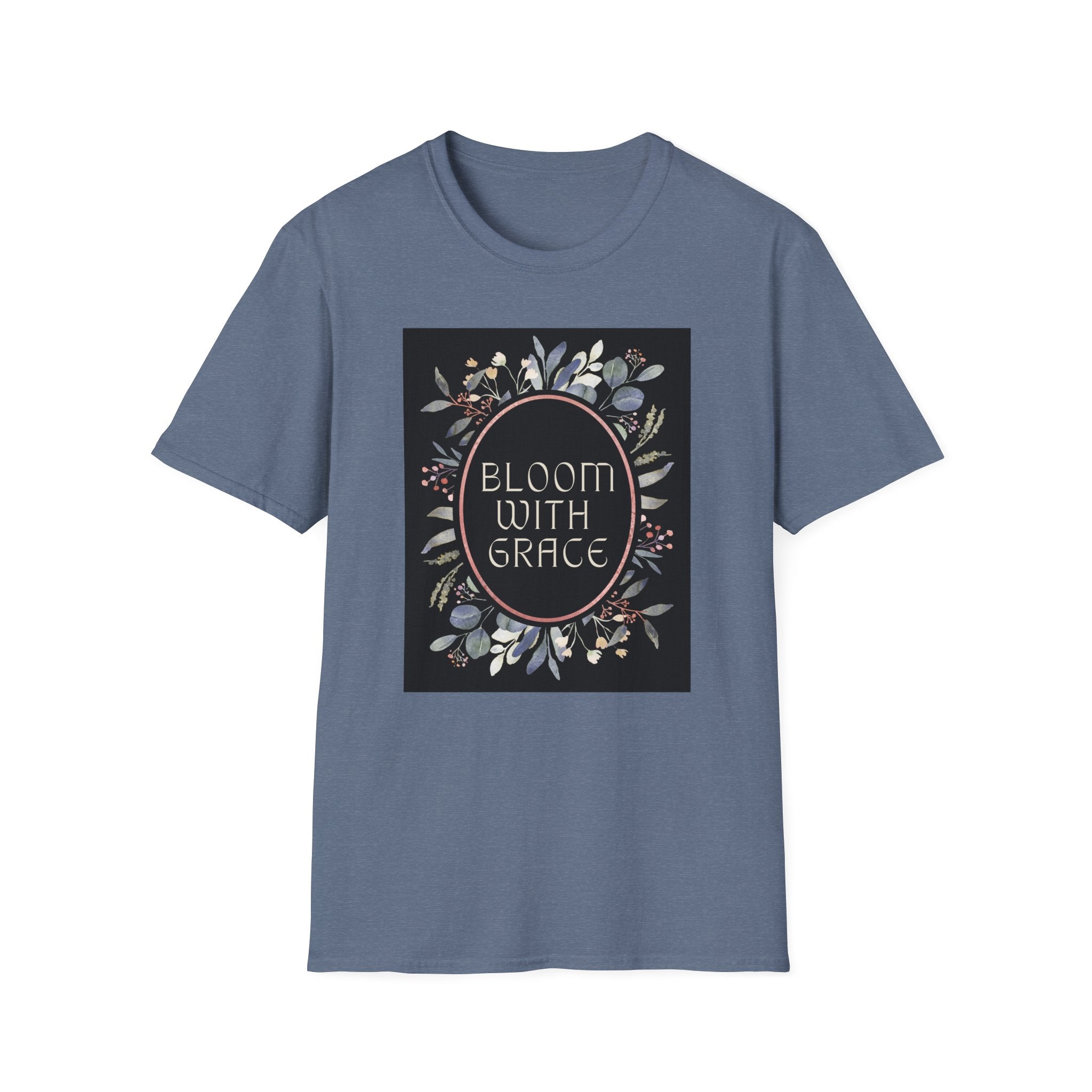 Women's Relaxed Tee - Bloom with Grace Back flowers
