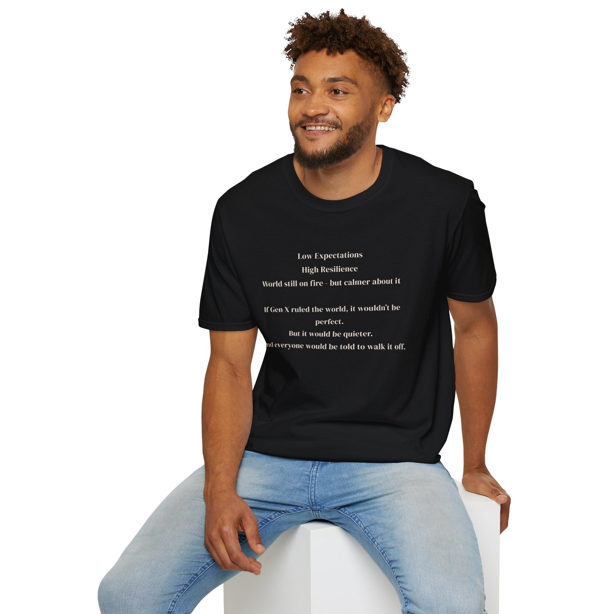 Men's soft tee - Low Expectations  Gen x