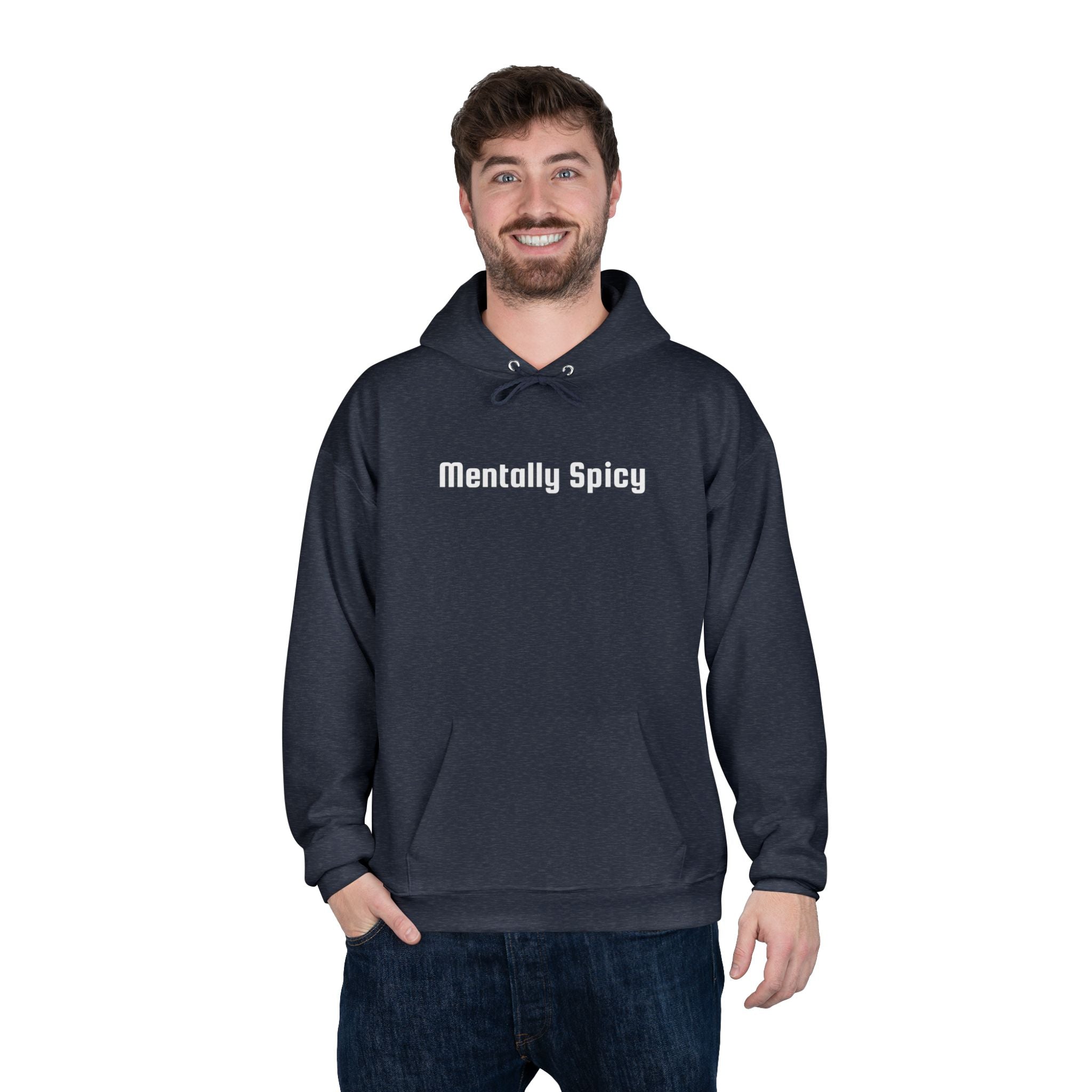Men and Women - Relaxed - Pullover Hoodie Sweatshirt - Mentally Spicy Dark Colors