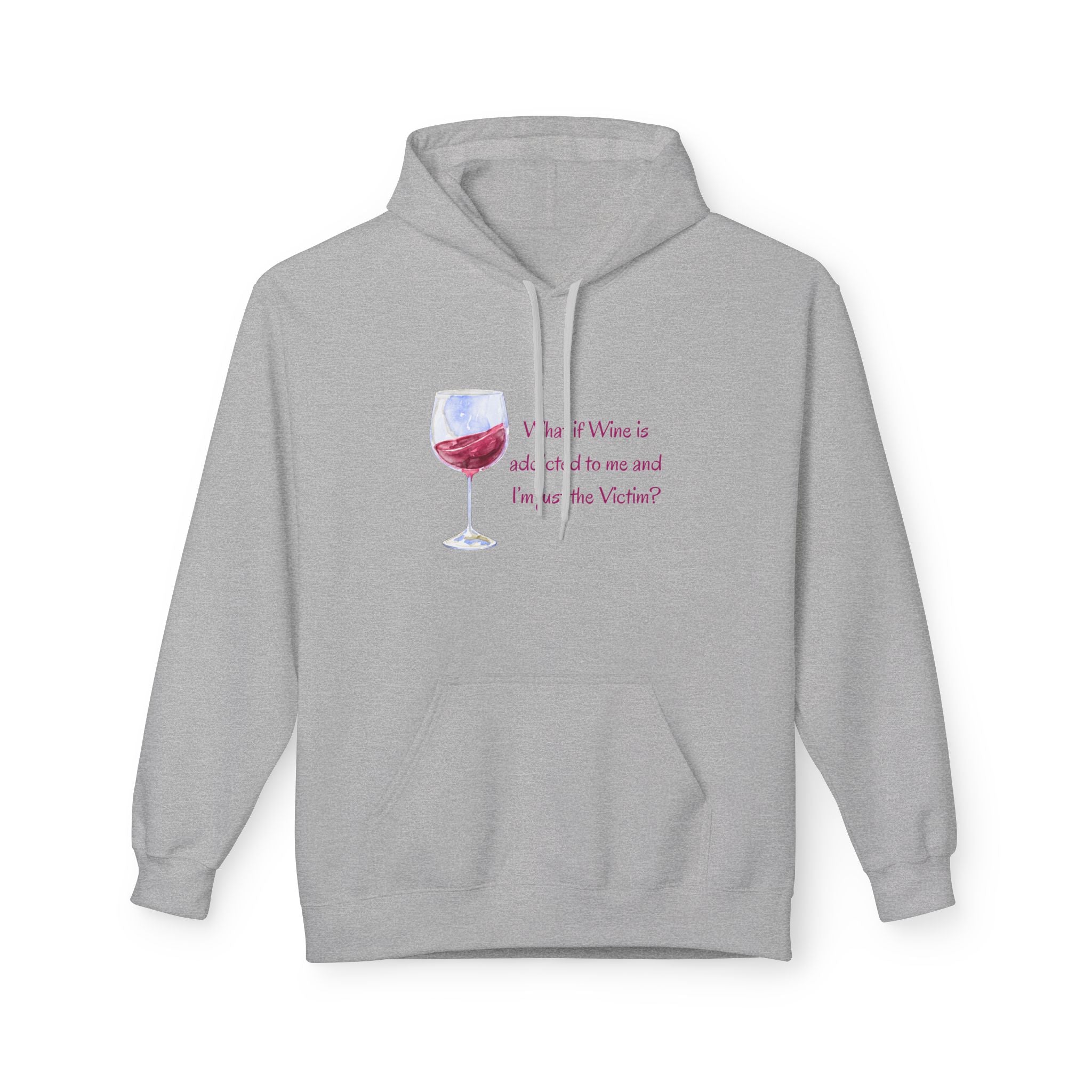 Woman Midweight Softstyle Fleece Hoodie - Wine addicted to me