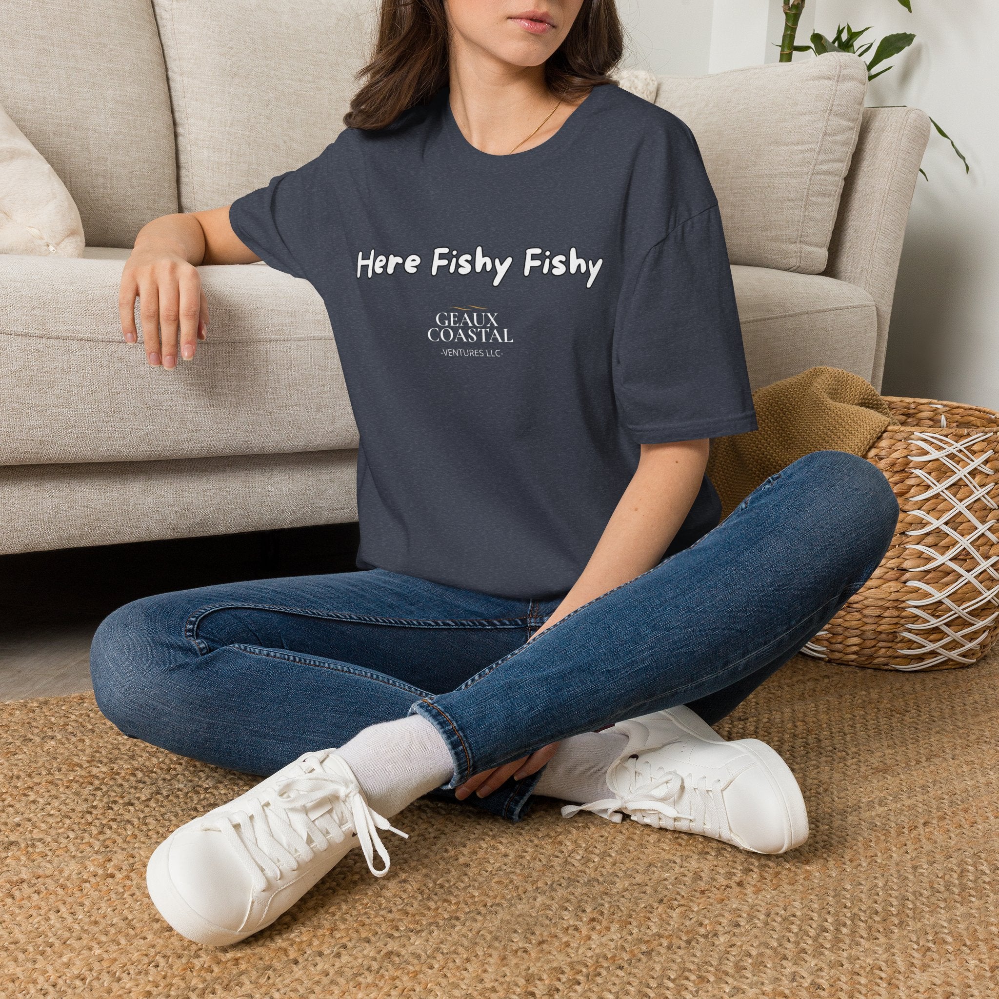 Men and Women ( Soft ) t Shirt - Here Fishy Fishy with Funny BACK - Regular Fit