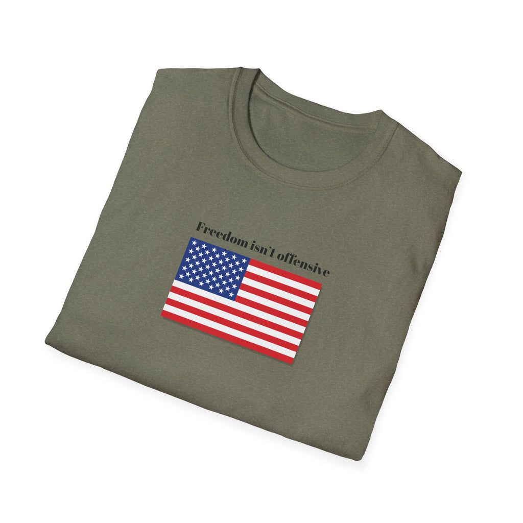 Relaxed Mens Soft Tee - Freedom isn't offensive