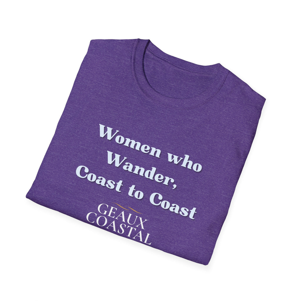 Women Soft Relaxed Tee - Women who wander coast to coast