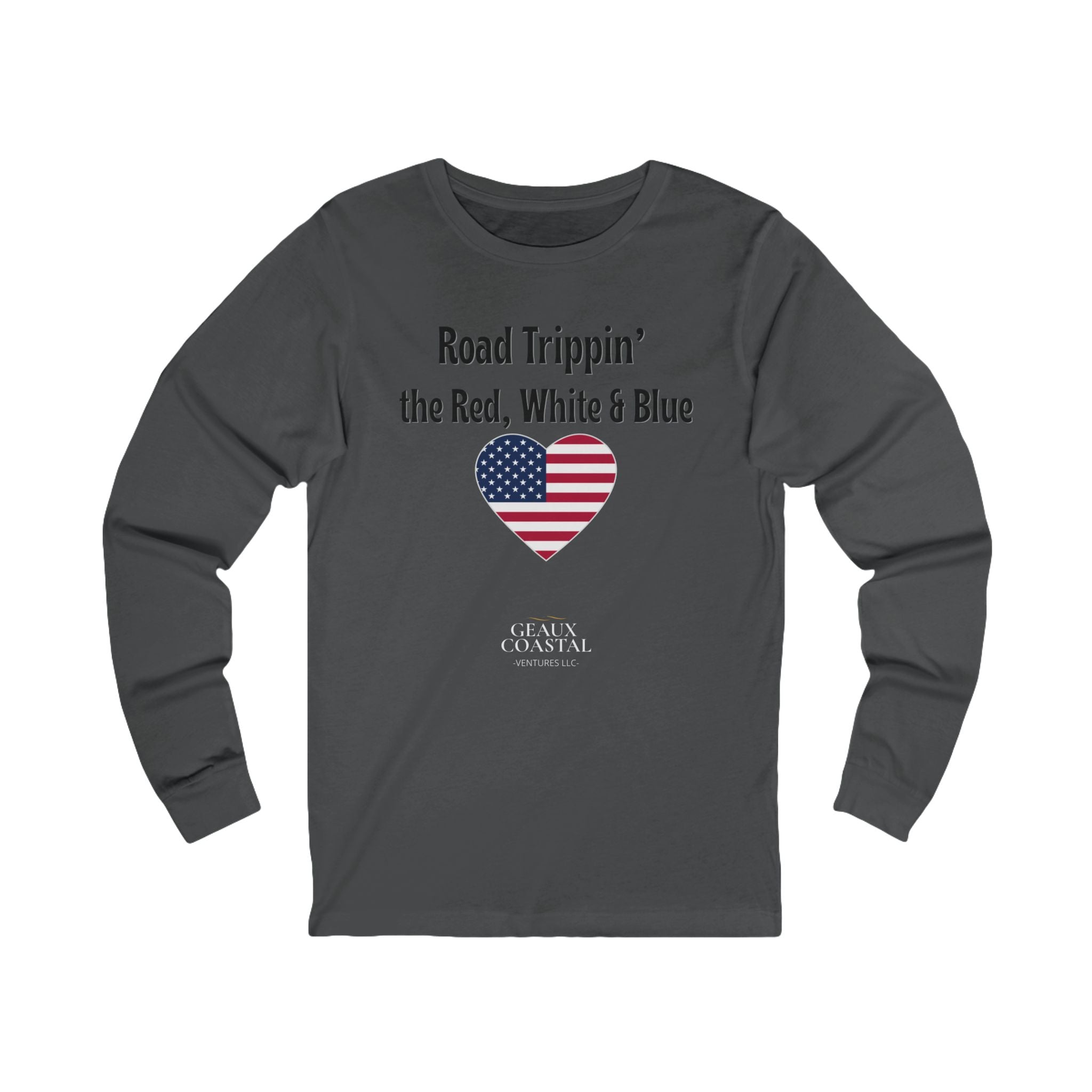 Men and Womens Soft Relaxed Long Sleeve Tee - Road Trippin the USA
