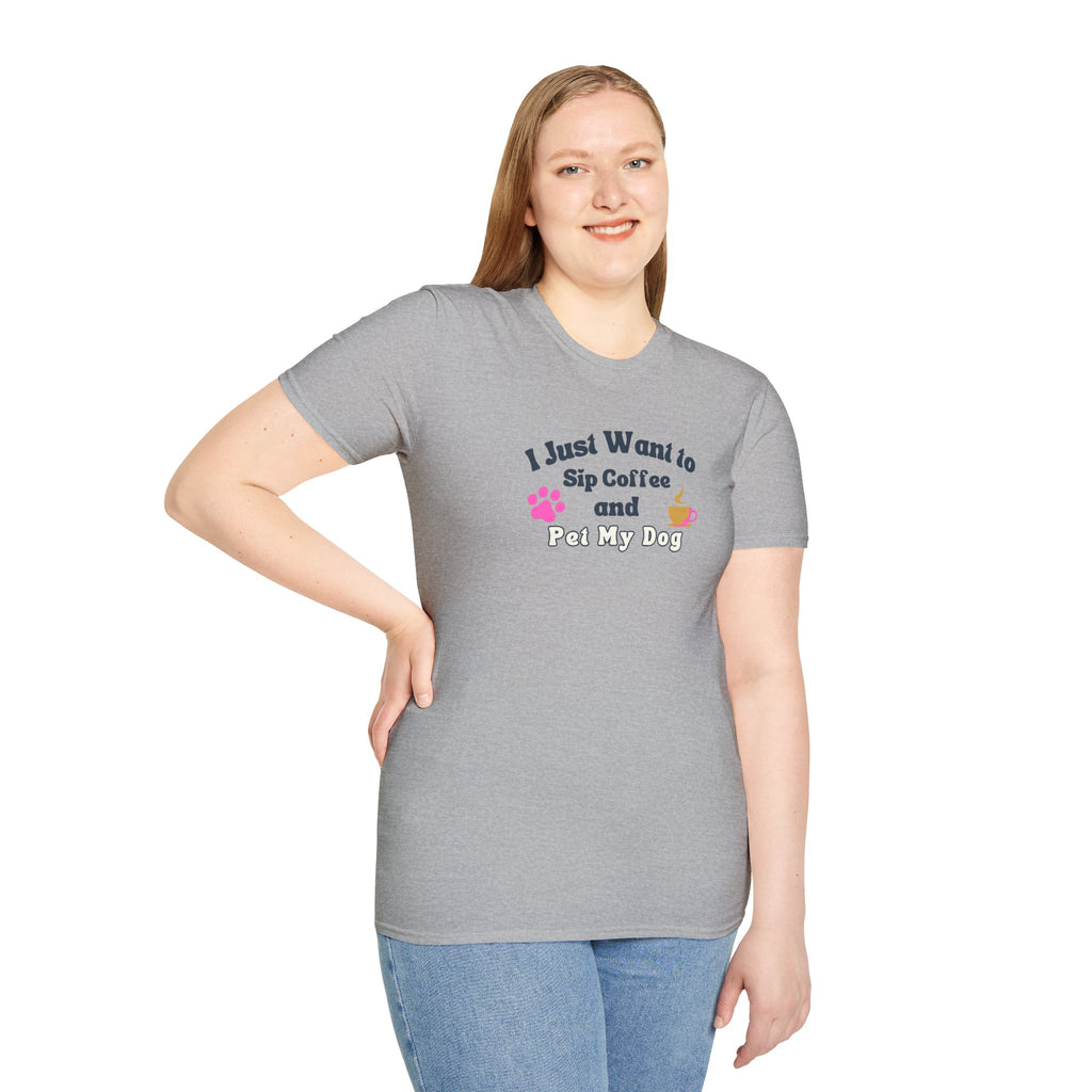 Women's Soft Relaxed Tee - Coffee and Dogs