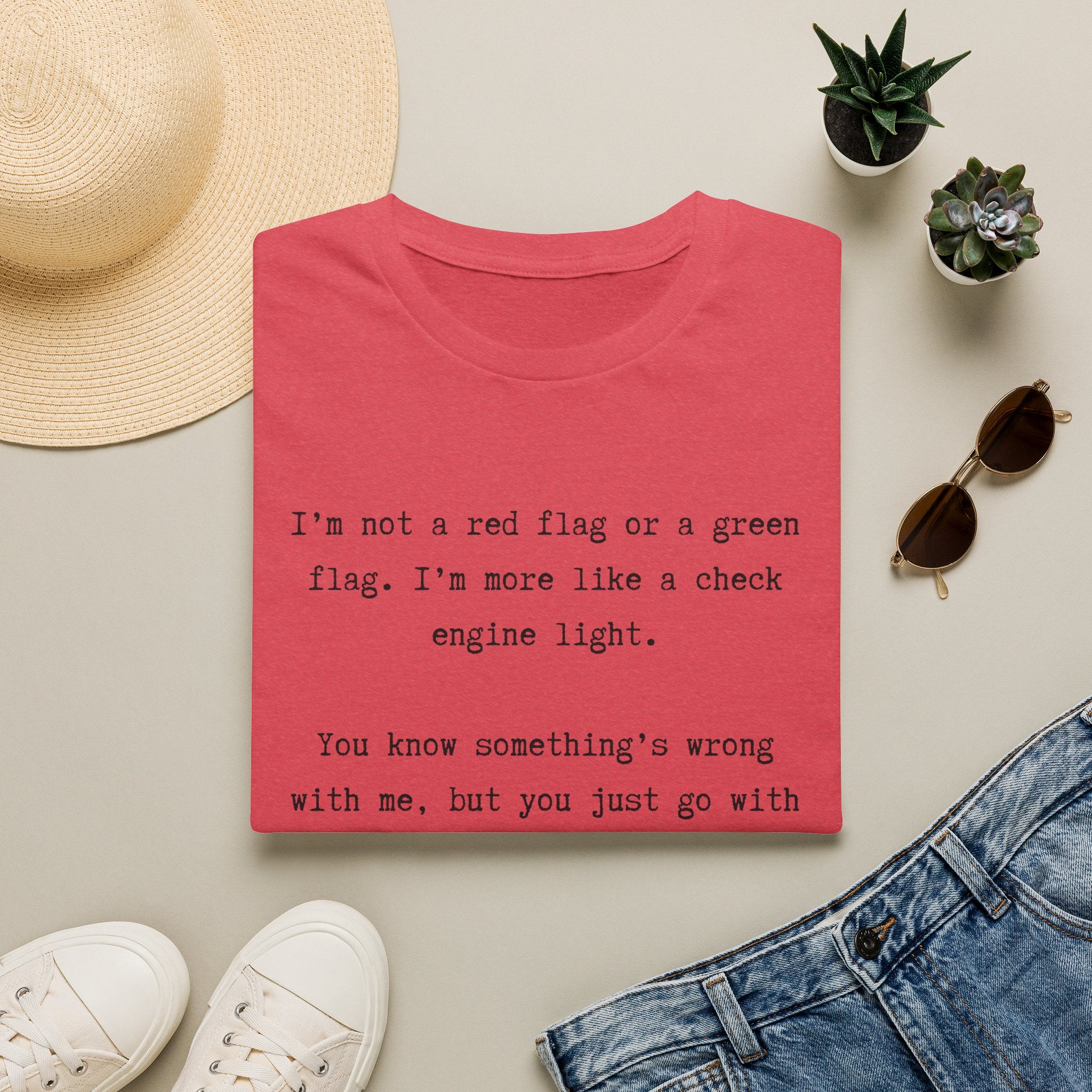 Men and Women Soft Relaxed T Shirts - Green light